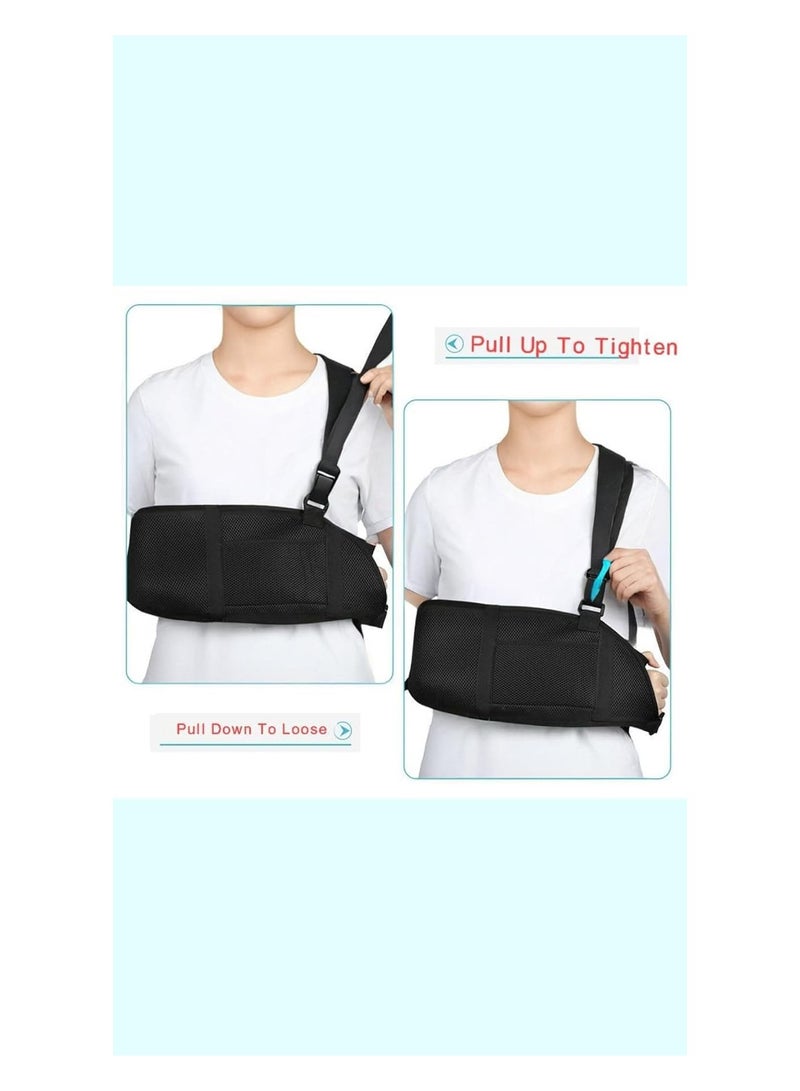 Mesh Arm Sling with Waist Strap - Breathable Shoulder Immobilizer for Shoulder, Arm, Wrist, and Elbow Injuries - Suitable for Men and Women, Left or Right - Image 4